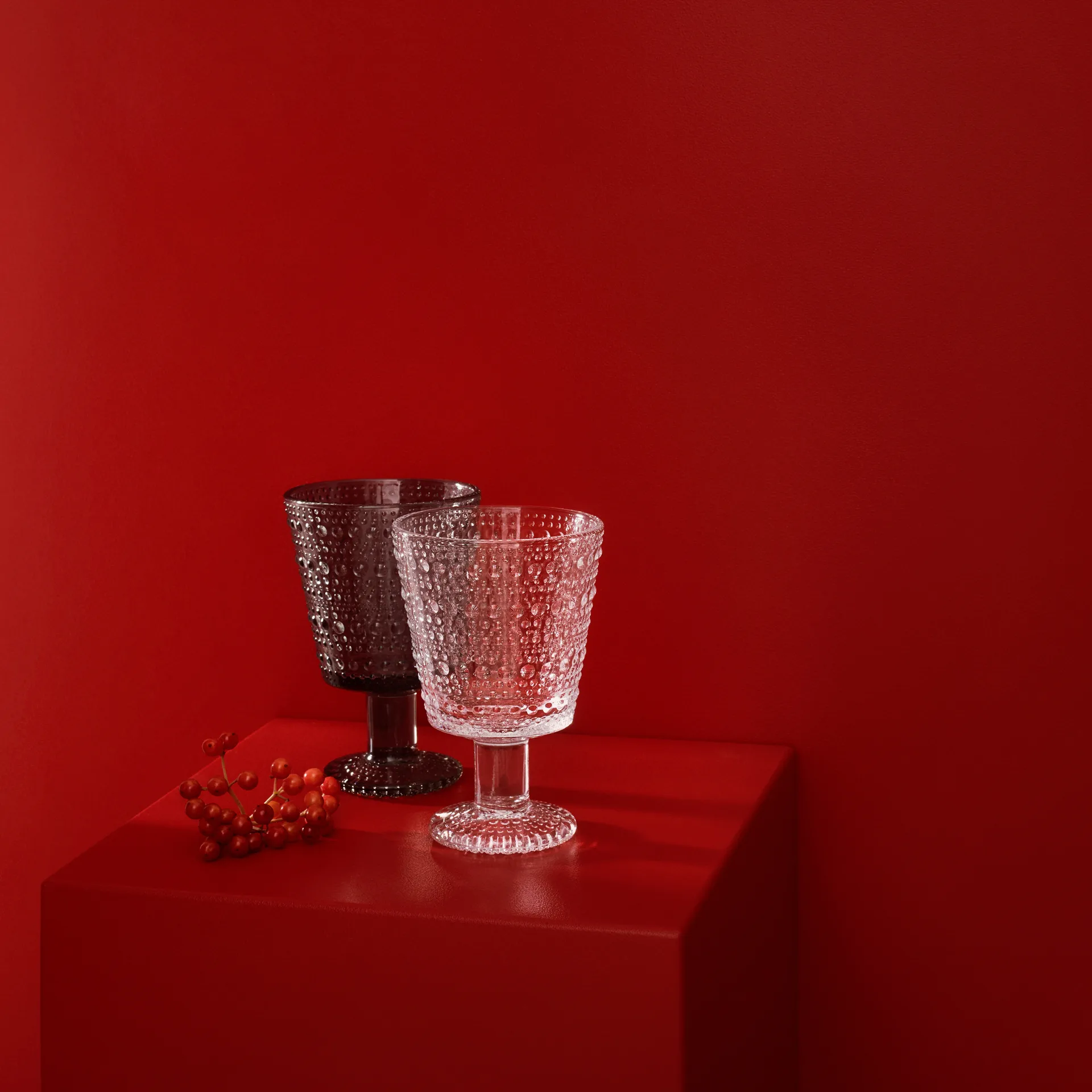 Copo com haste Kastehelmi 26 cl 2 un., Clear Iittala