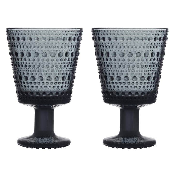 Copo com haste Kastehelmi 26 cl 2 un. - dark grey - Iittala