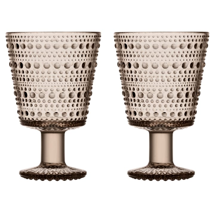 Copo com haste Kastehelmi 26 cl 2 un. - Linho - Iittala