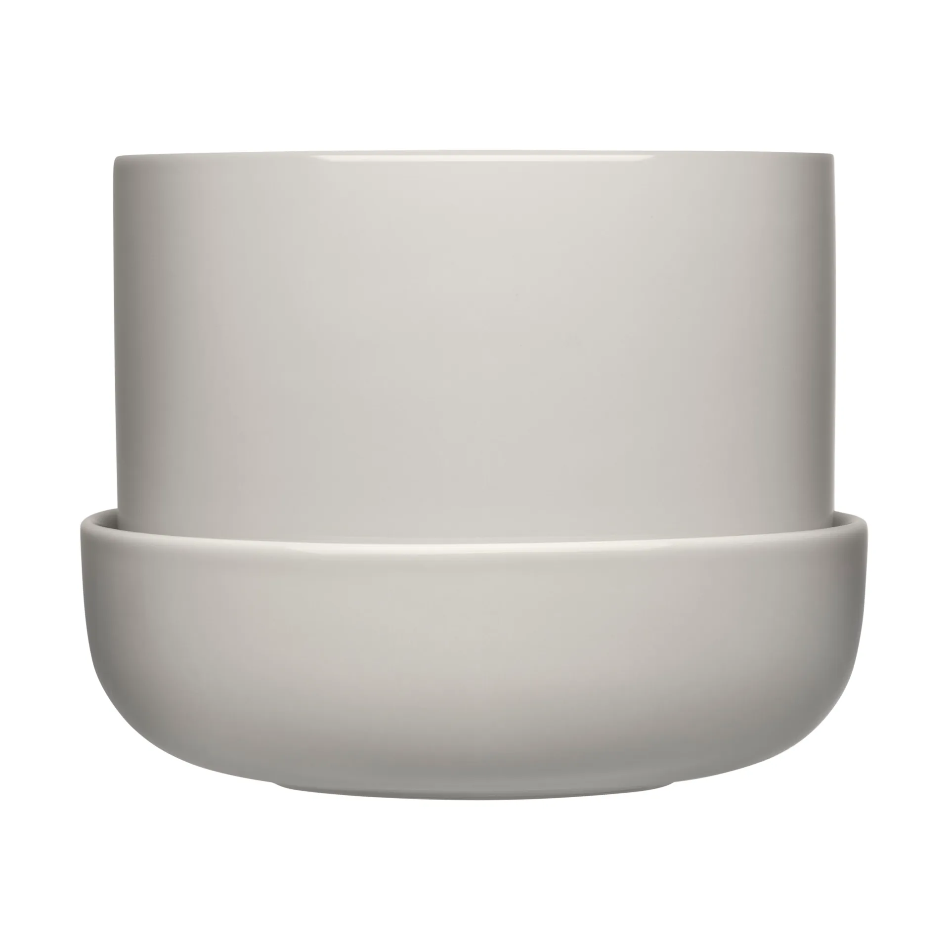 Nappula vaso com prato Ø17 cm h13 cm, Cinza claro Iittala