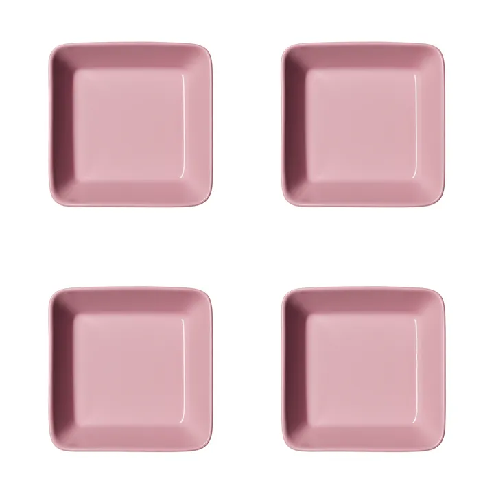 Prato quadrado Teema - Rosa, 12x12 cm 4 unidades - Iittala