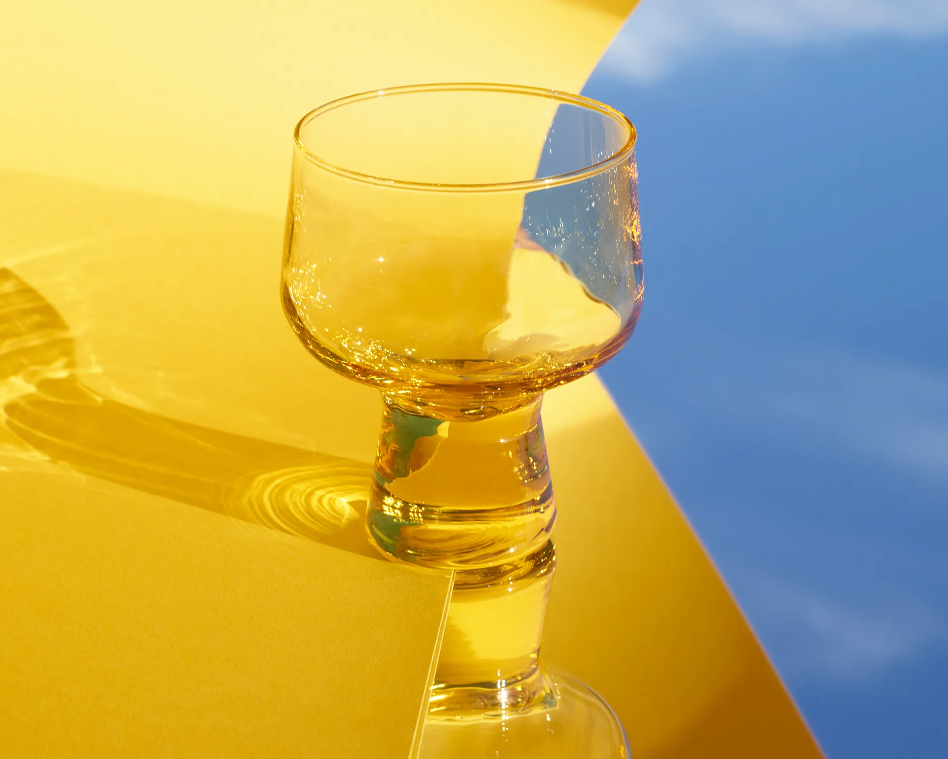 Solare copo com pé 29 cl 2 unidades, Amarelo fogo Iittala