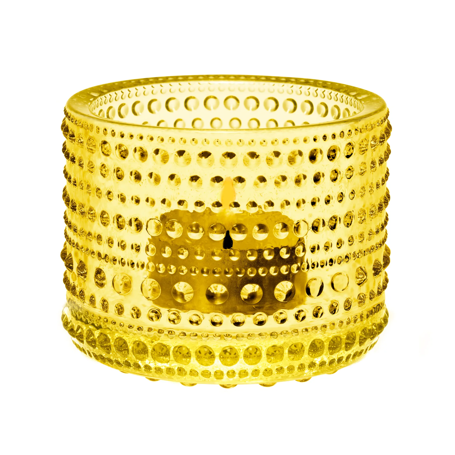 Suporte de velas Kastehelmi, amarelo limão Iittala