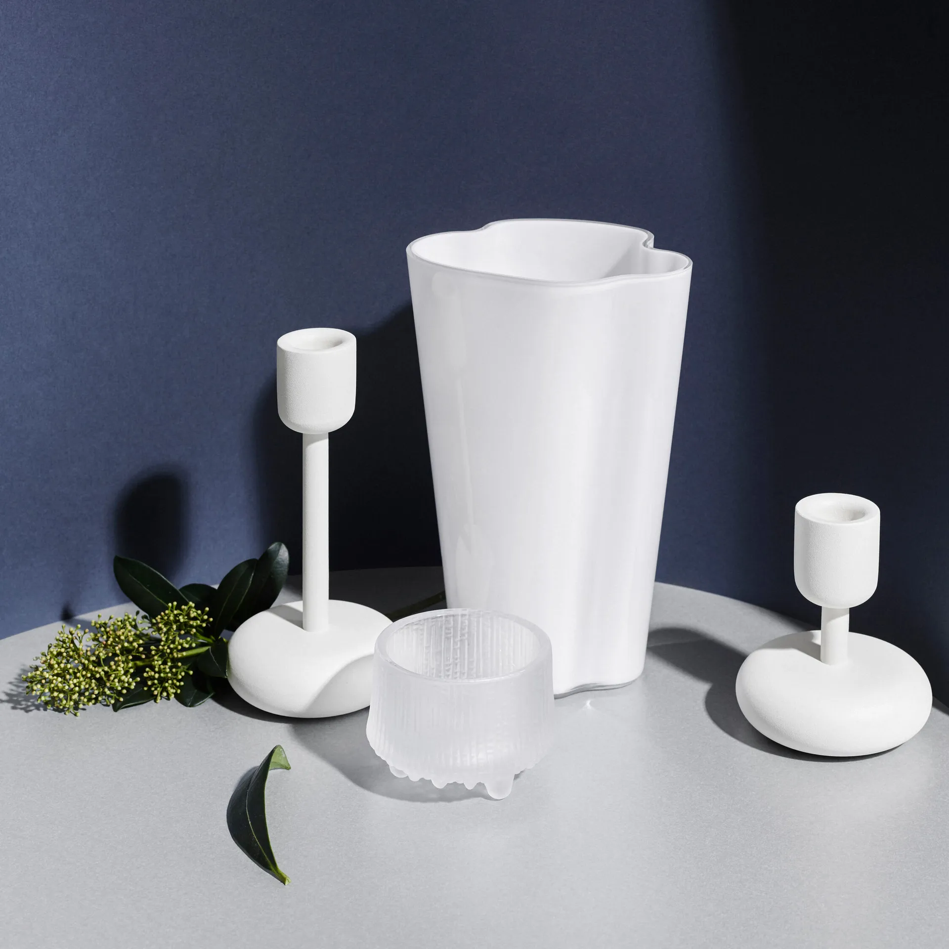 Suporte de velas Nappula, branco Iittala