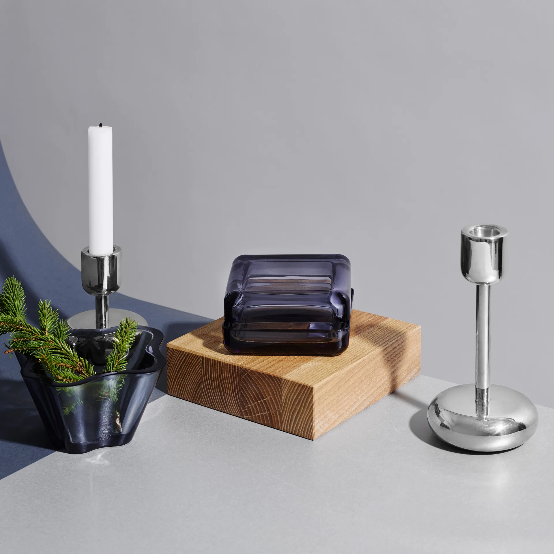 Suporte de velas Nappula metal, grande 183 mm Iittala