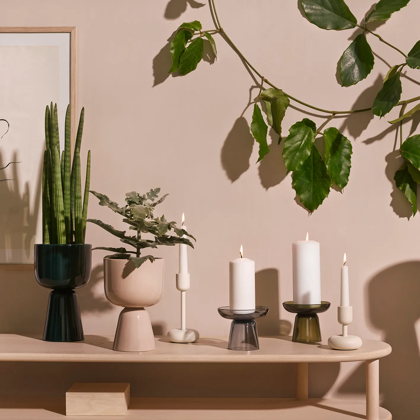 Suporte de velas Nappula powder, pequeno 107 mm Iittala