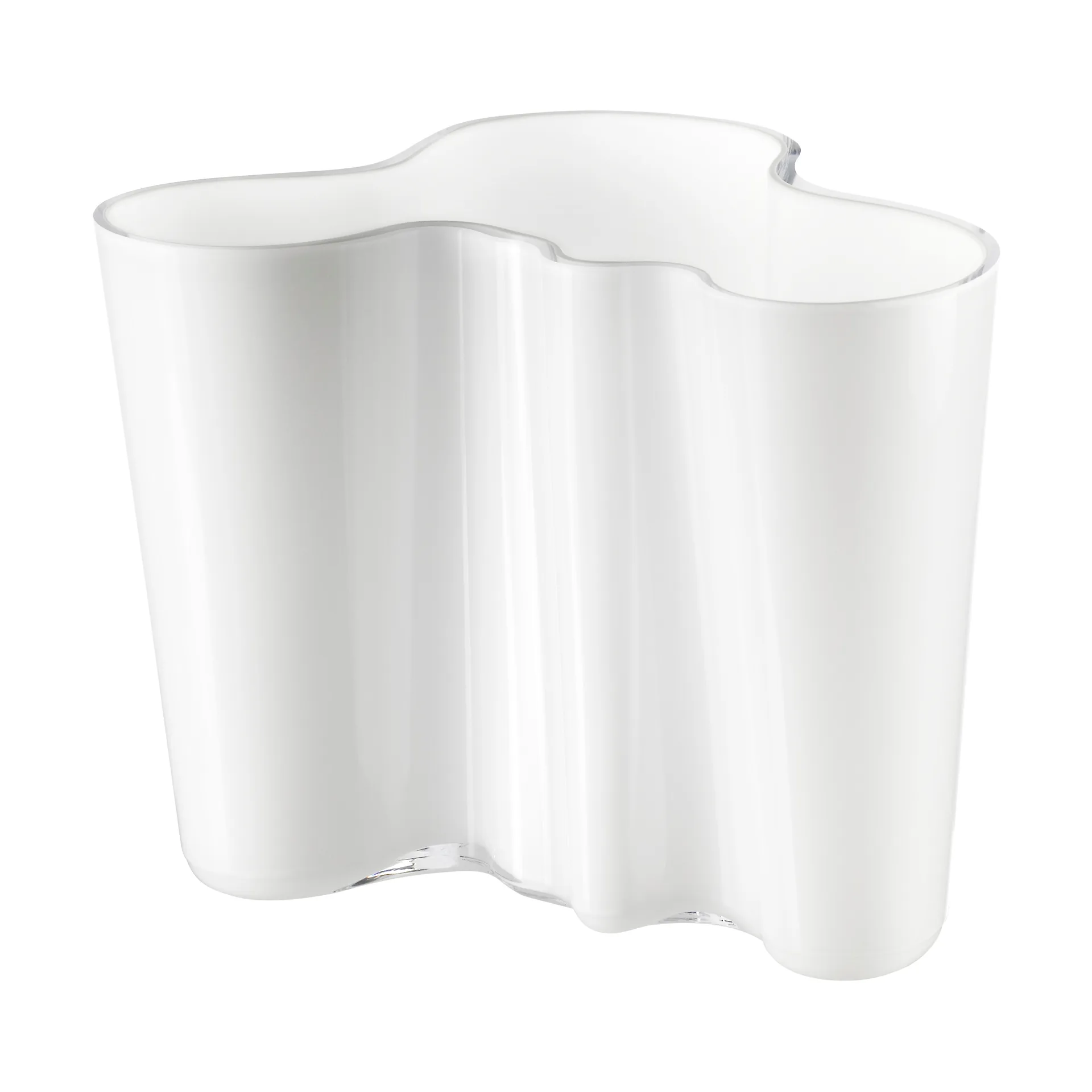 Vaso Aalto branco opala, 160 mm Iittala
