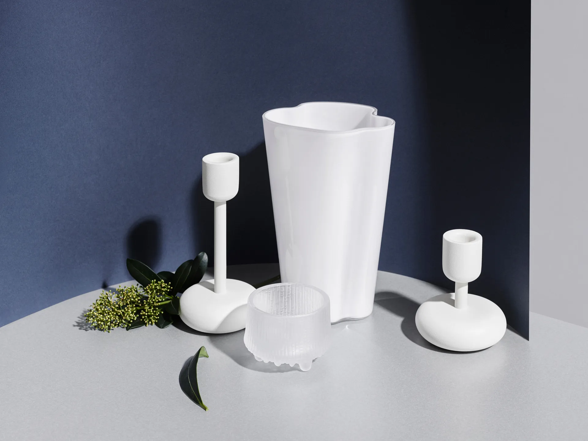 Vaso Aalto branco opala, 220 mm Iittala