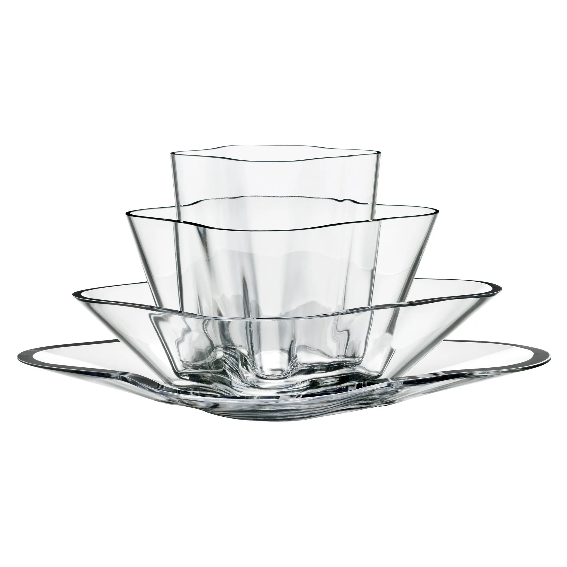 Vaso Alvar Aalto blomma, un., transparente Iittala