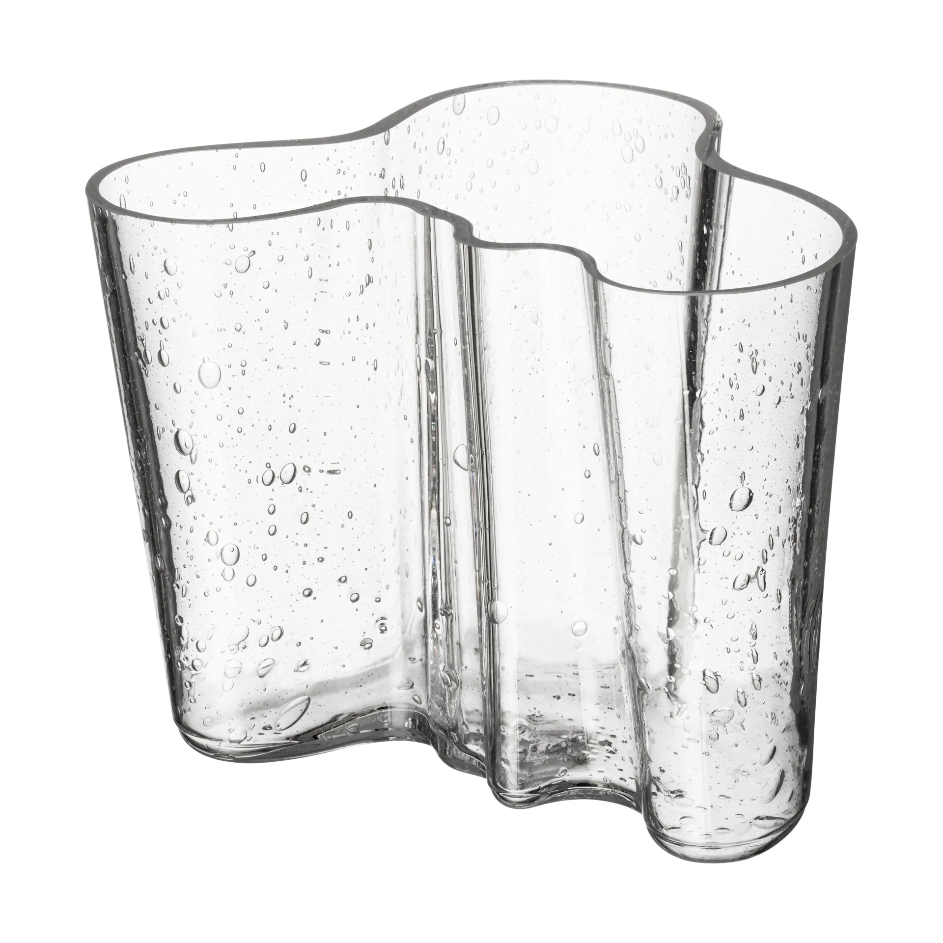 Vaso Alvar Aalto edição de aniversário 120 mm, Copo de borbulhas transparente Iittala