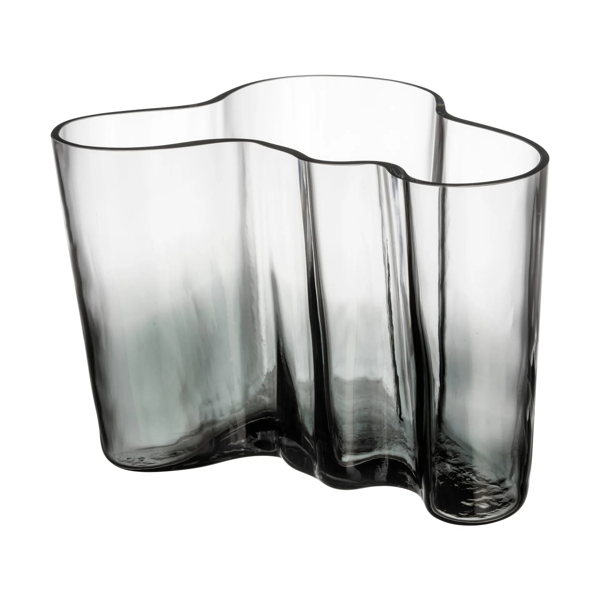 Vaso Alvar Aalto Limited Edition 140 mm, Transparente-cinza escuro Iittala