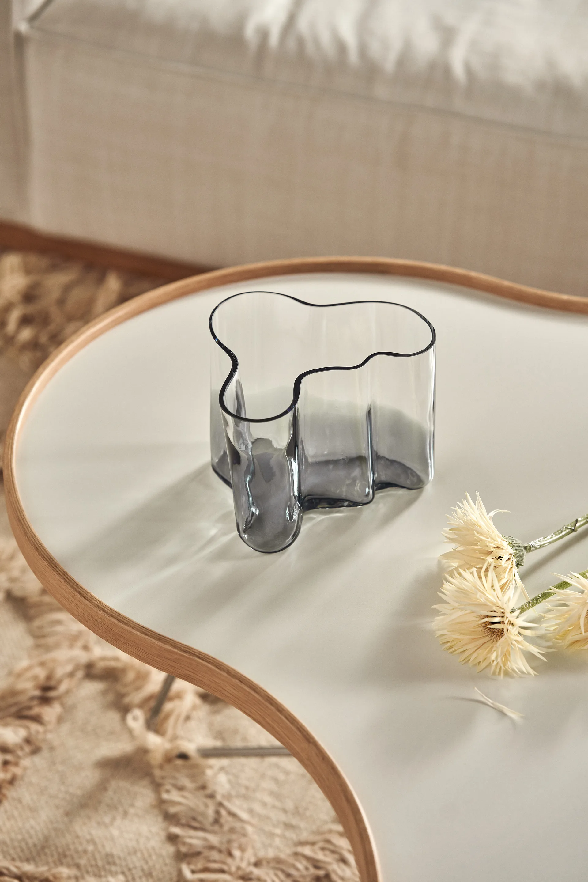 Vaso Alvar Aalto Limited Edition 140 mm, Transparente-cinza escuro Iittala
