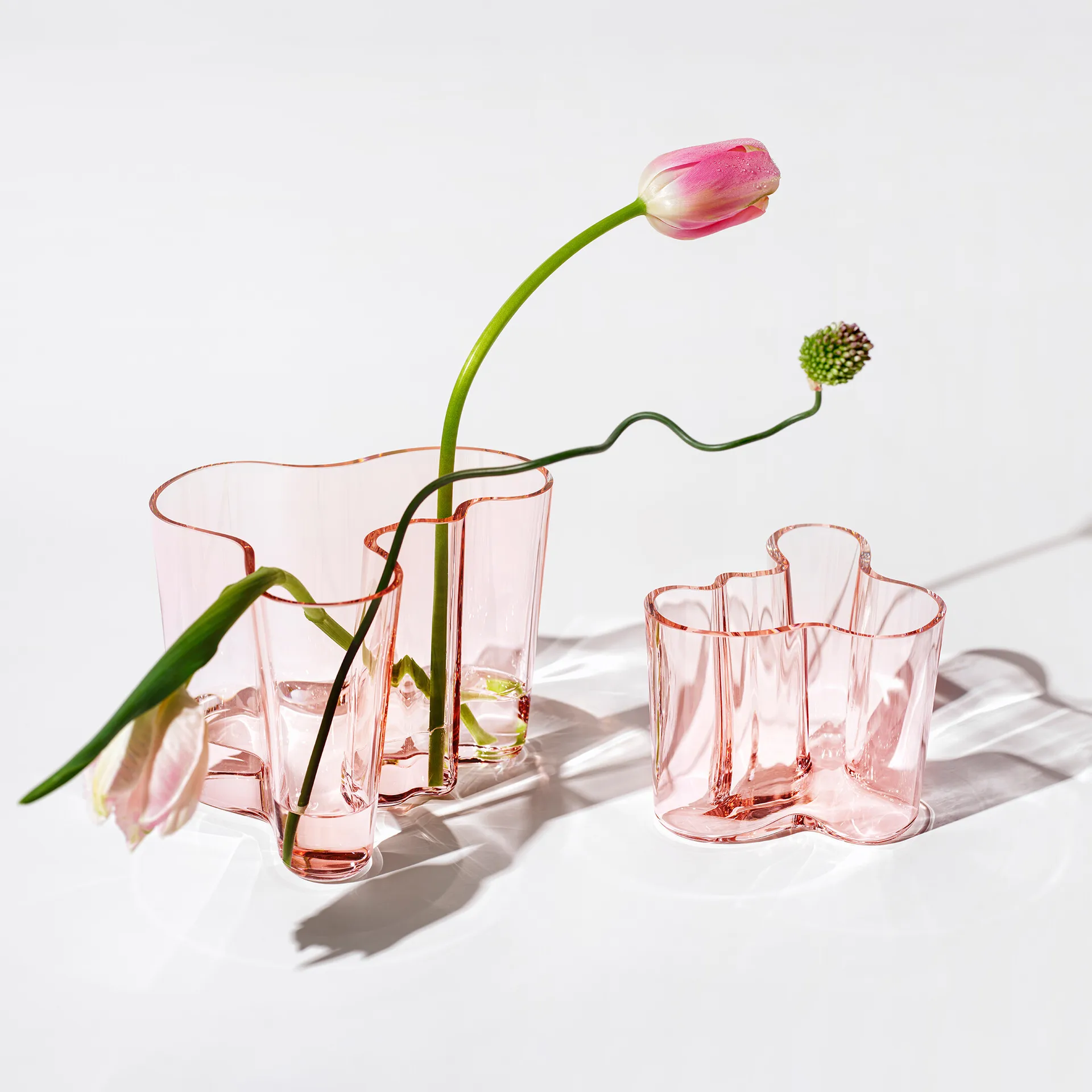 Vaso Alvar Aalto rosa salmão, 160 mm Iittala