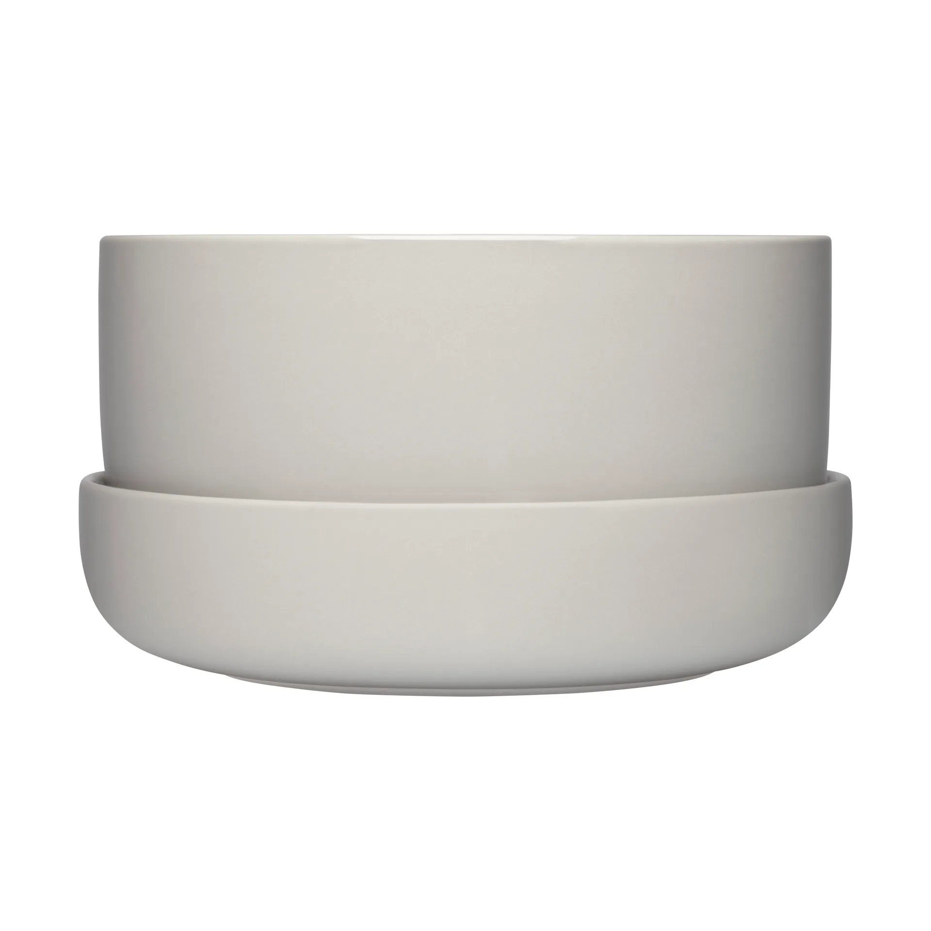 Vaso Nappula com prato Ø24 cm h13 cm, Cinza Claro Iittala