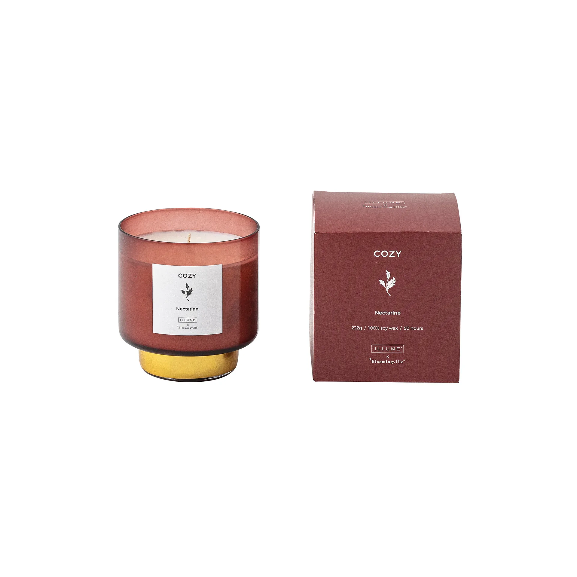Vela perfumada Cozy Nectarine, 222 g Illume x Bloomingville