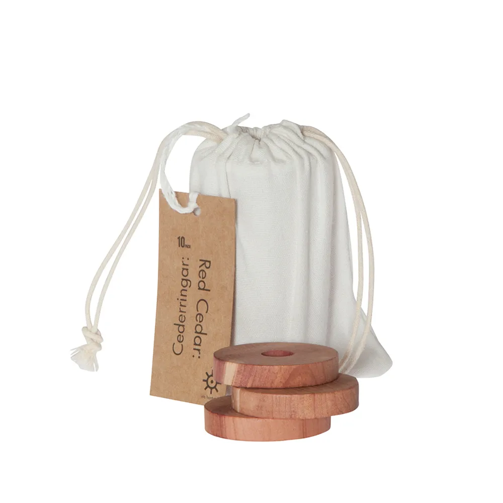 Tabuleiros de Cedro Iris, madeira de cedro, 10 peças anéis Iris Hantverk