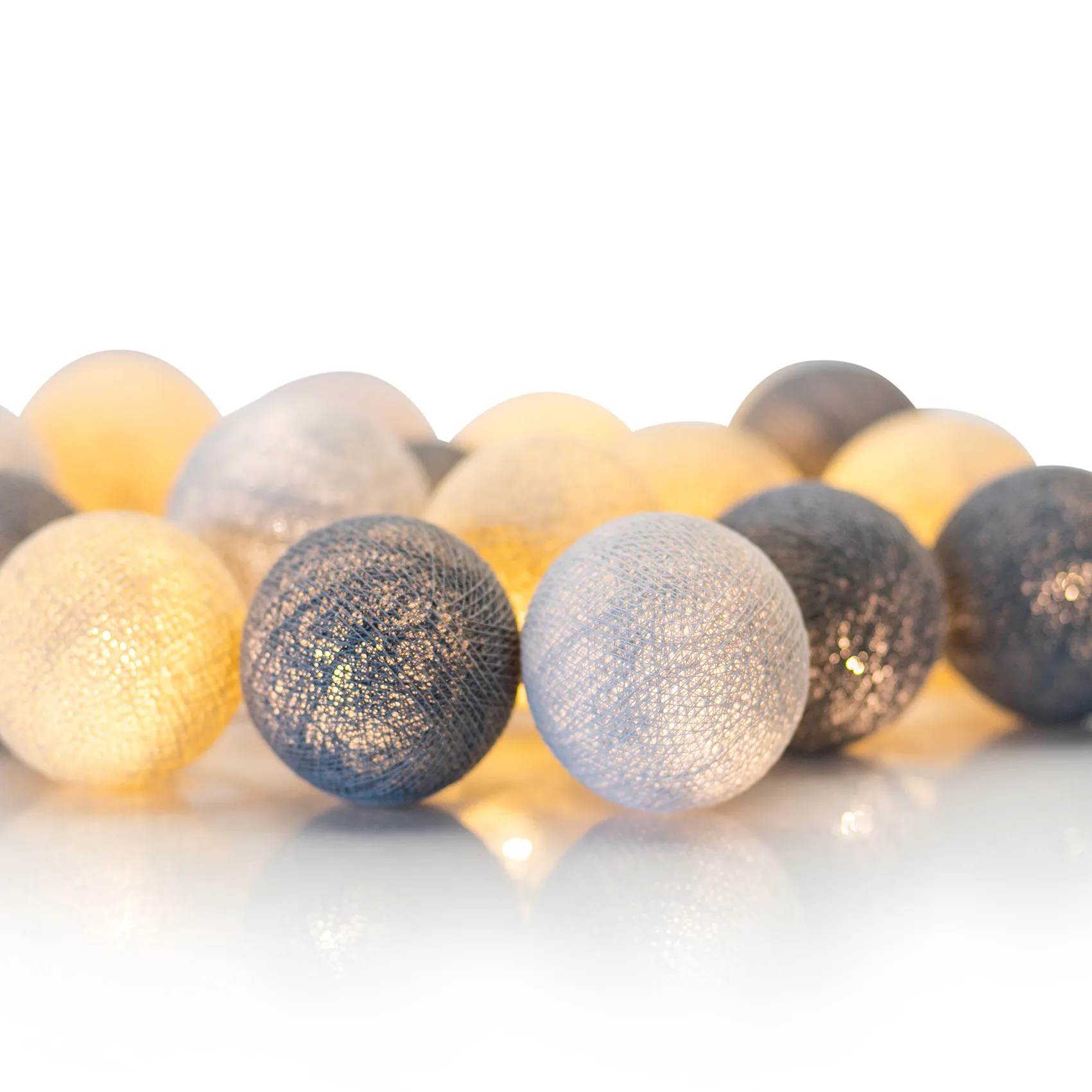 Luzes Irislights Greige, 20 bolas Irislights