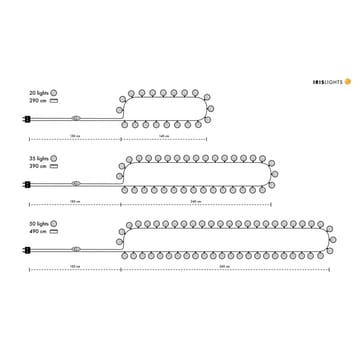 Luzes Irislights Shades - 20 bolas - Irislights