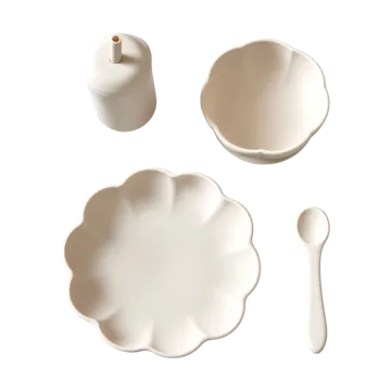 Conjunto infantil Little Poppy, 4 peças - Cream - Jack o Juno