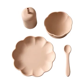 Conjunto infantil Little Poppy, 4 peças - Oatmeal - Jack o Juno