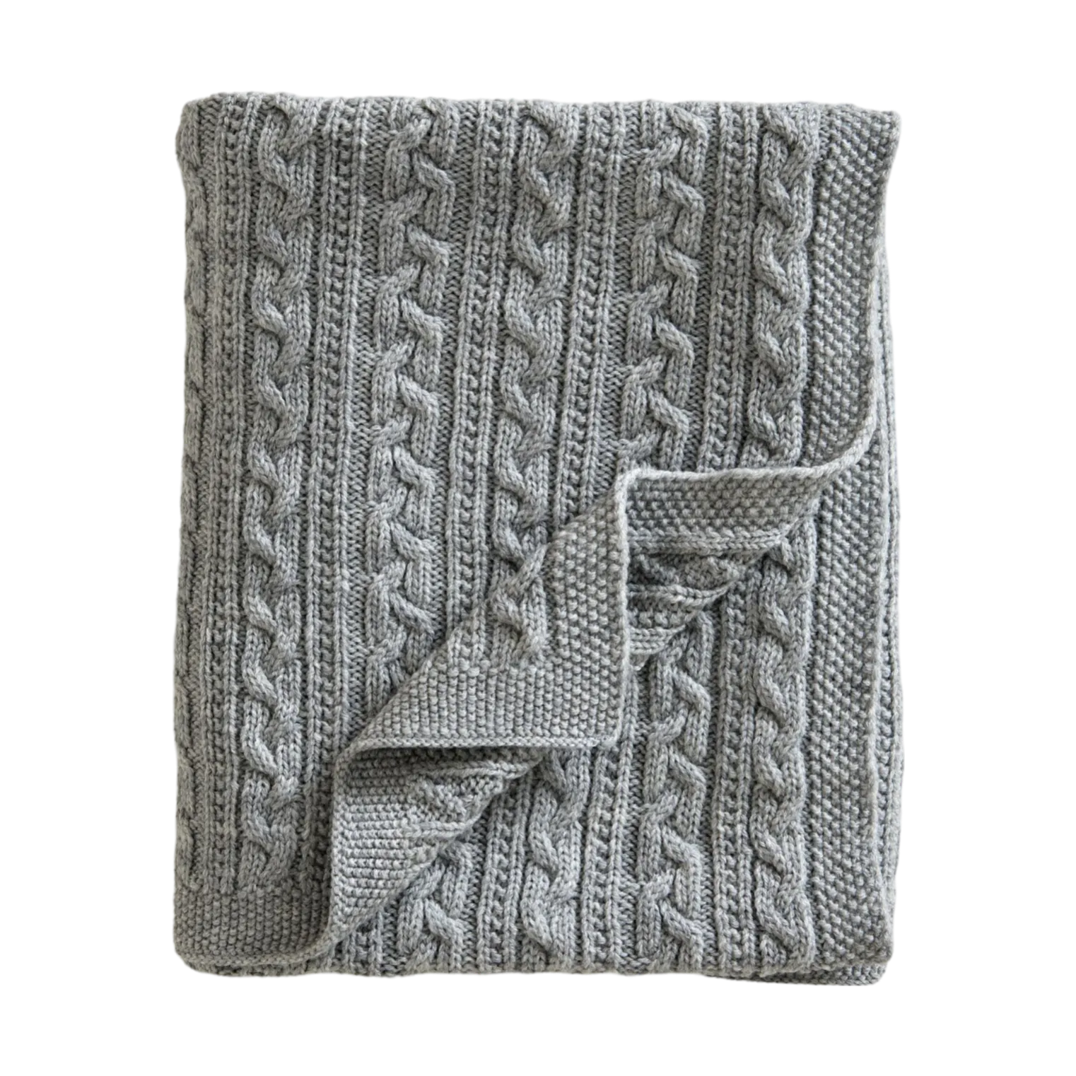 Manta para bebê tricotada em lã merino 80x100 cm, Light grey Jack o Juno