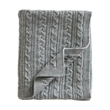 Manta para bebê tricotada em lã merino 80x100 cm - Light grey - Jack o Juno