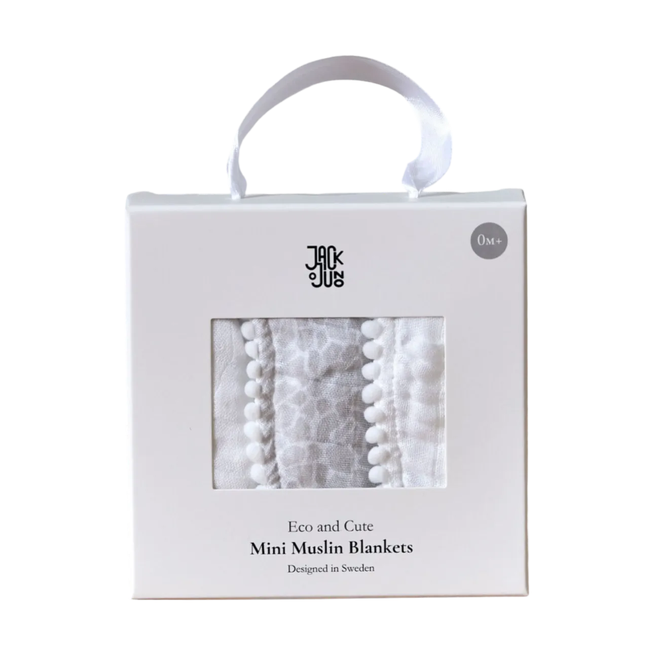 Panos de musselina Pom Pom 40x40 cm, 3 peças, Pearl & Giraffe gray Jack o Juno