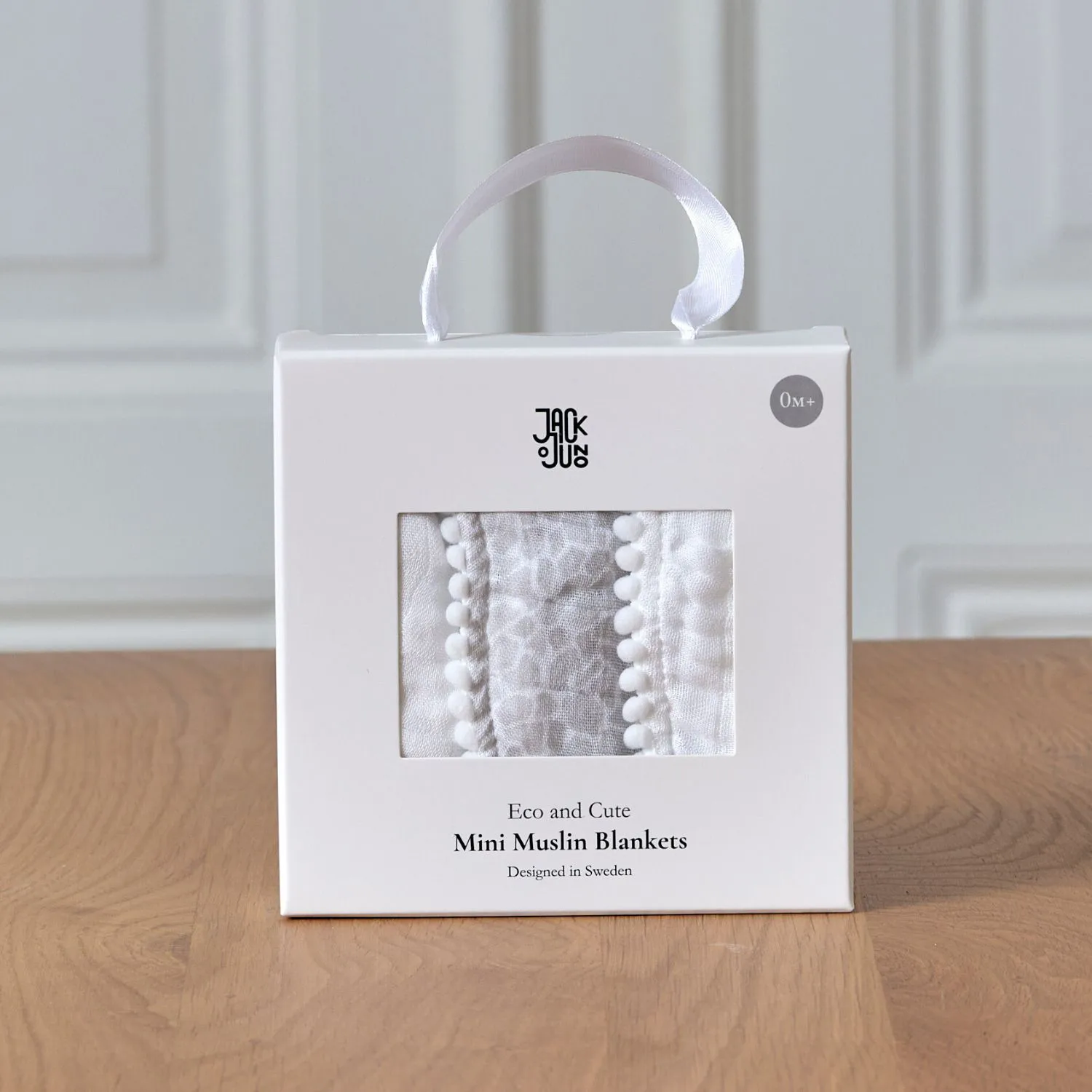 Panos de musselina Pom Pom 40x40 cm, 3 peças, Pearl & Giraffe gray Jack o Juno