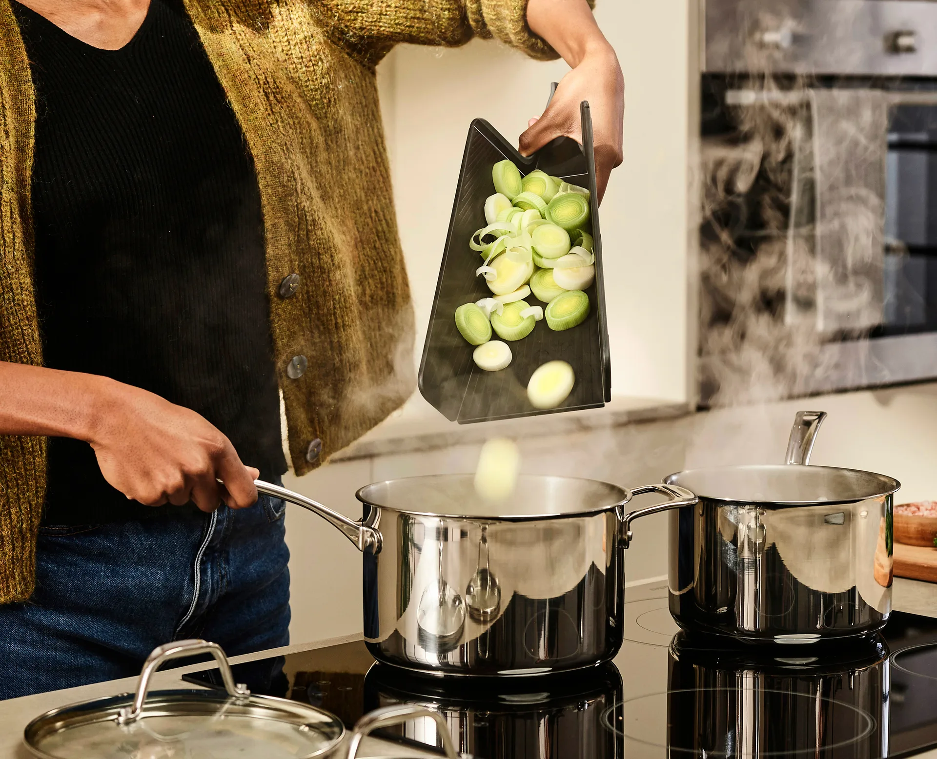 Chop2pot Plus Tábua de Corte Preto, Regular Joseph Joseph