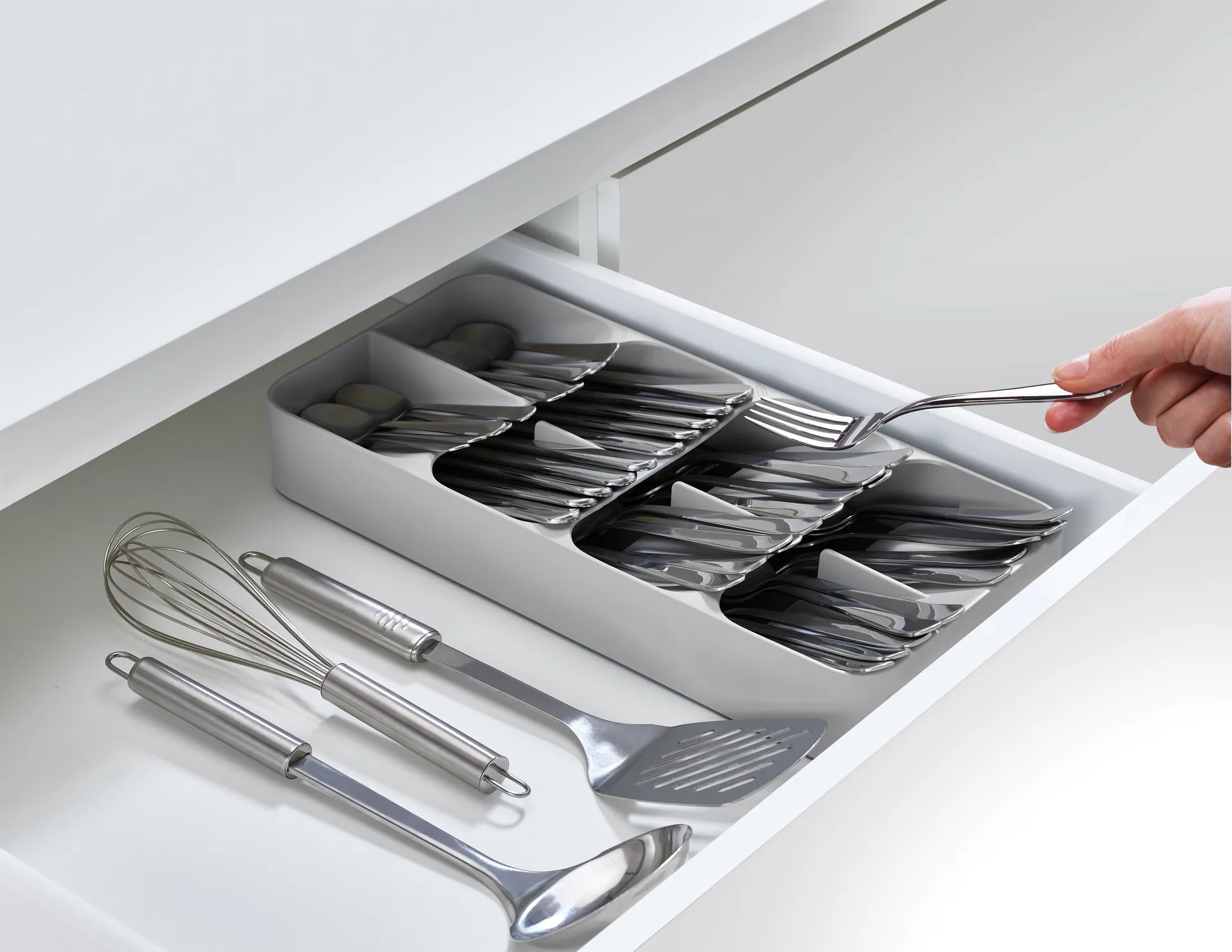 Drawerstore Organizador para talheres grande 39,4 cm., Cinza Joseph Joseph