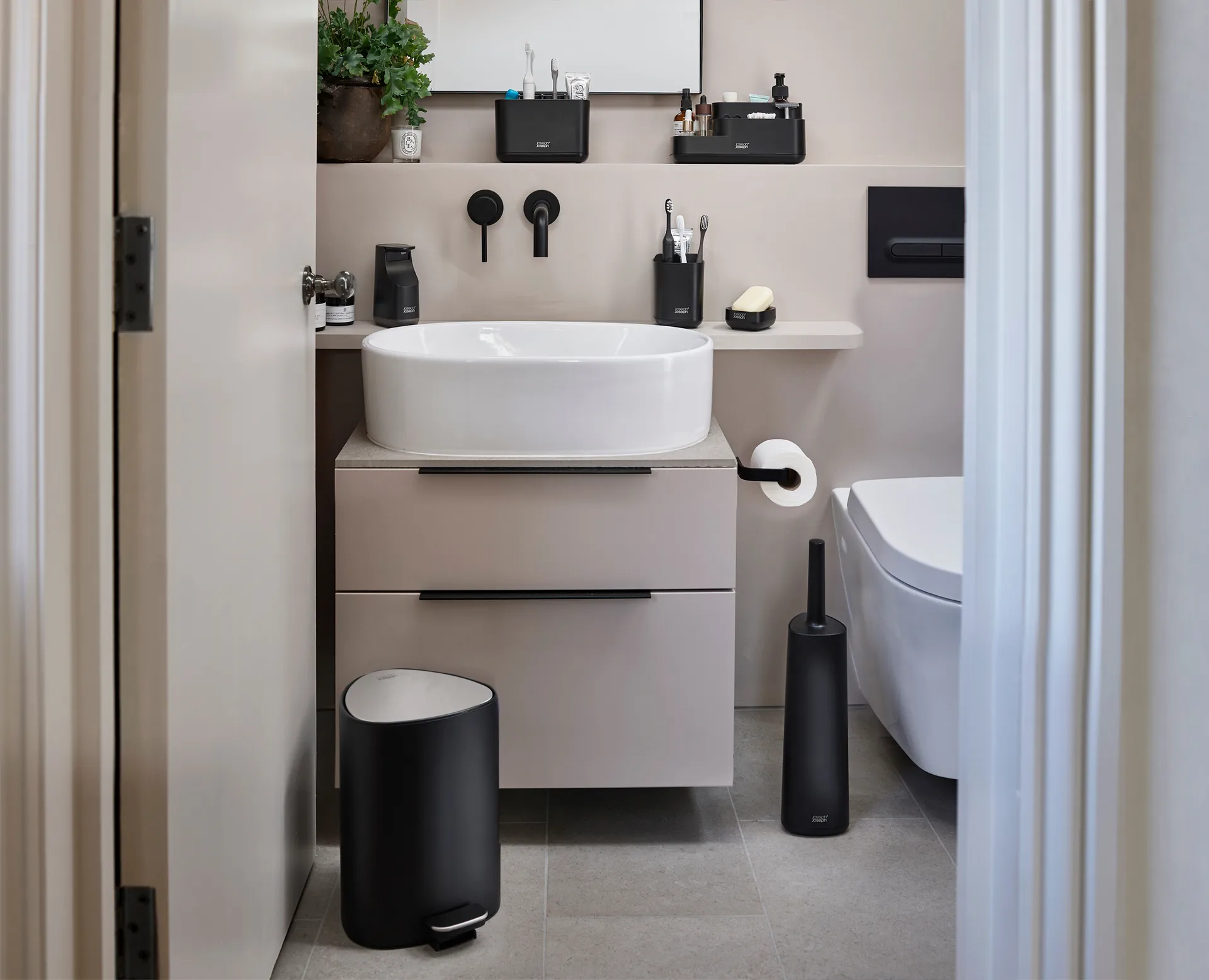 Easystore Organizador de bancada 24,8 cm, Preto Joseph Joseph