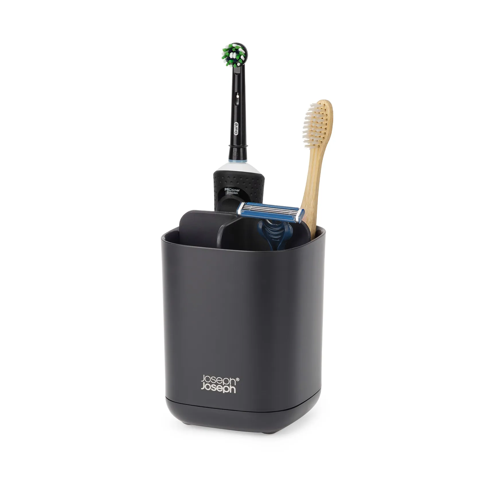 Easystore Suporte para escovas de dentes 12,8 cm., Preto Joseph Joseph