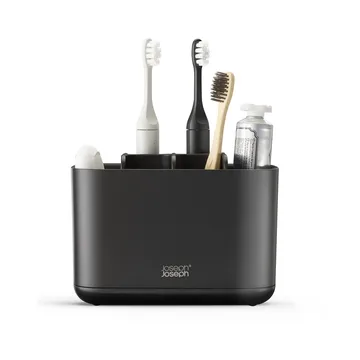 Easystore Suporte para escovas de dentes grande 17,6 cm - Preto - Joseph Joseph