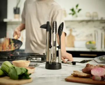 Elevate fusion Conj. suporte e utensílios de cozinha 5 peças - Silicone - Joseph Joseph