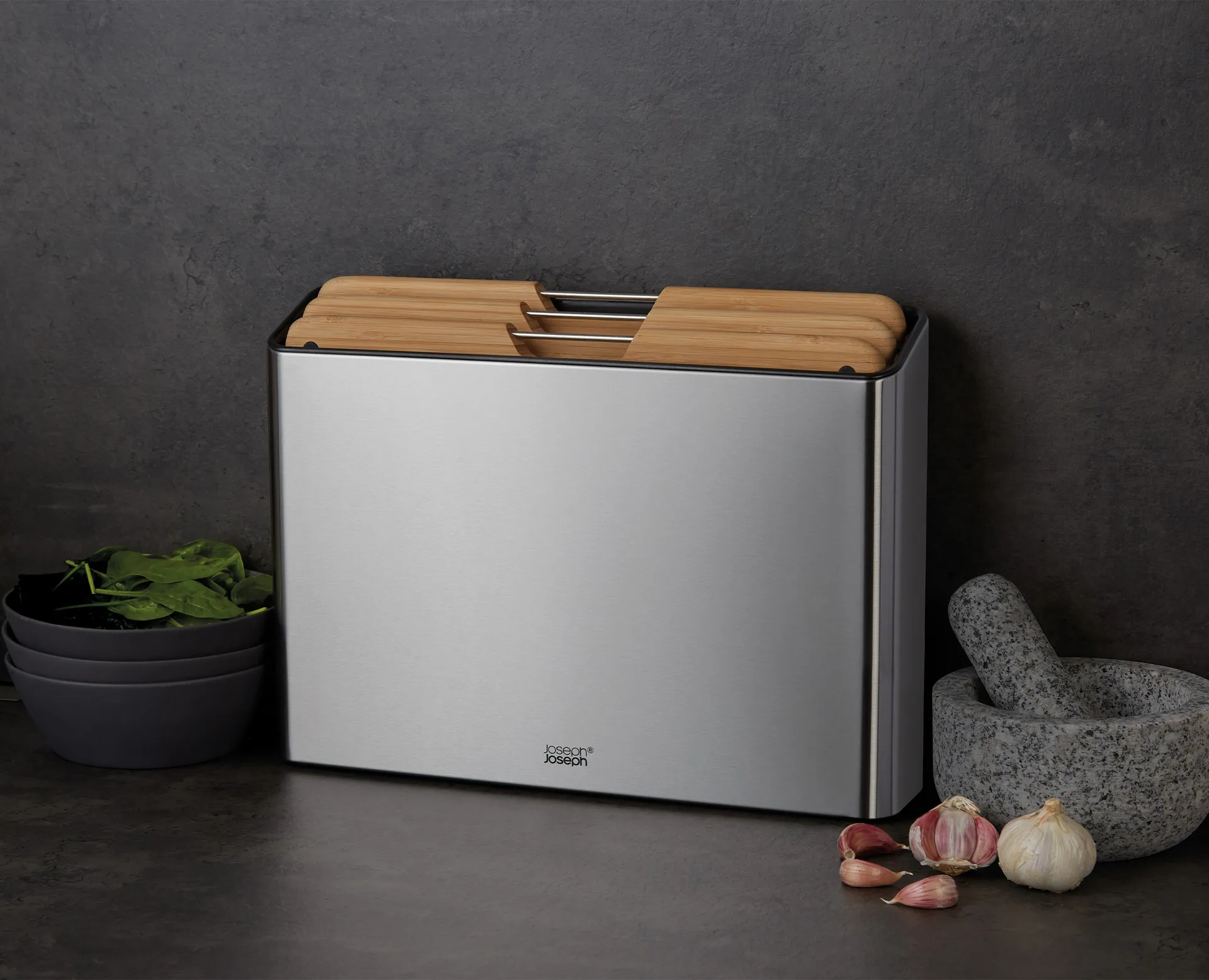 Folio steel Conj. tábuas de corte 3 peças, Bambu-aço Joseph Joseph