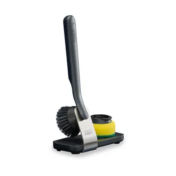 Joseph Joseph Sinktech escova de loiça com suporte grande de aço - Cinza - Joseph Joseph