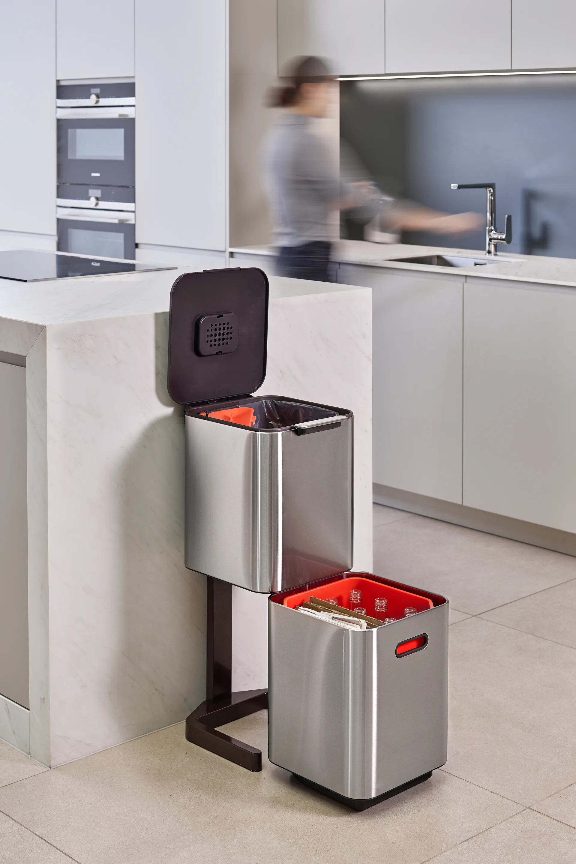 Joseph Joseph Totem Compact caixote de lixo 40 L, Aço inoxidável Joseph Joseph