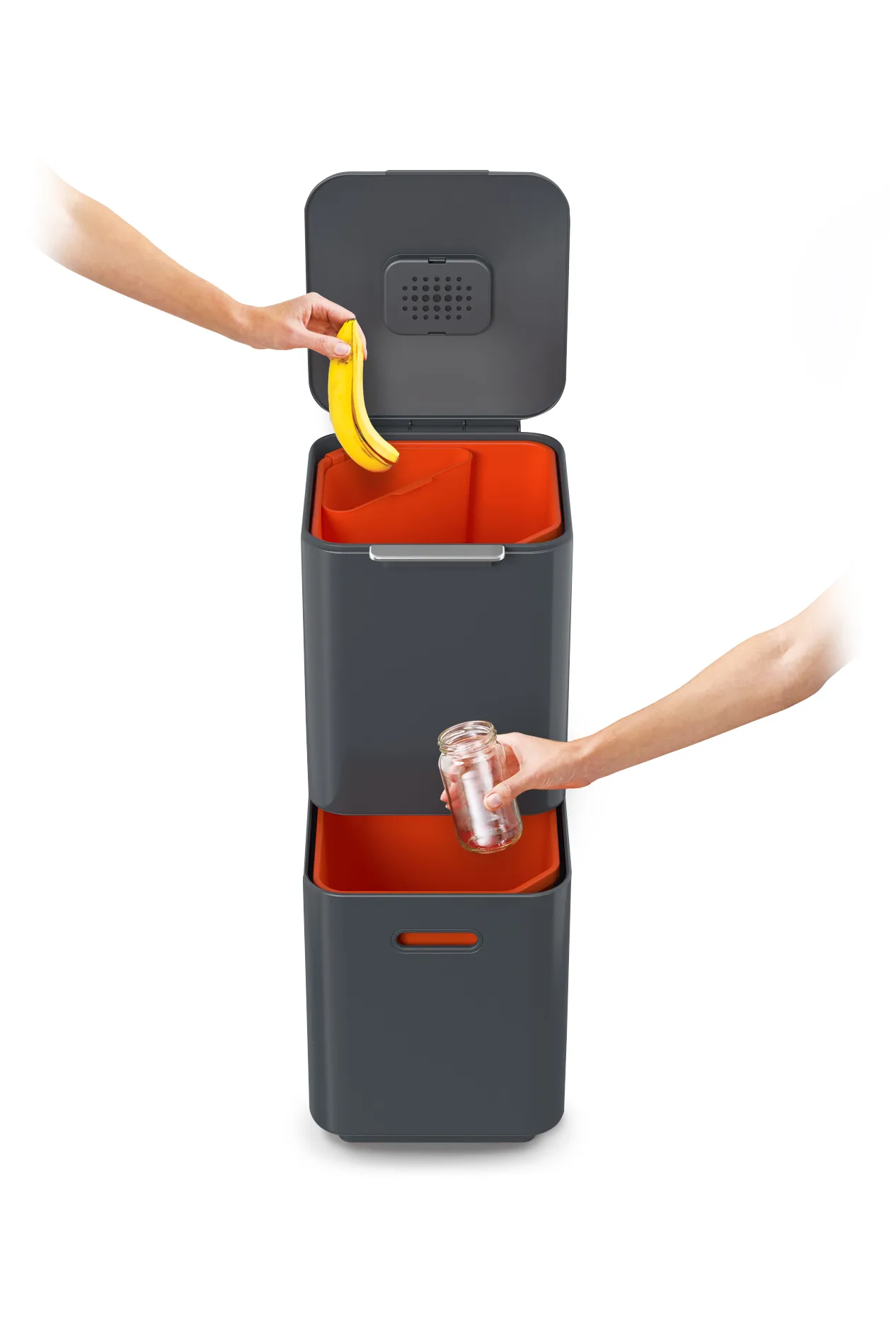 Joseph Joseph Totem Compact caixote de lixo 40 L, Grafite Joseph Joseph