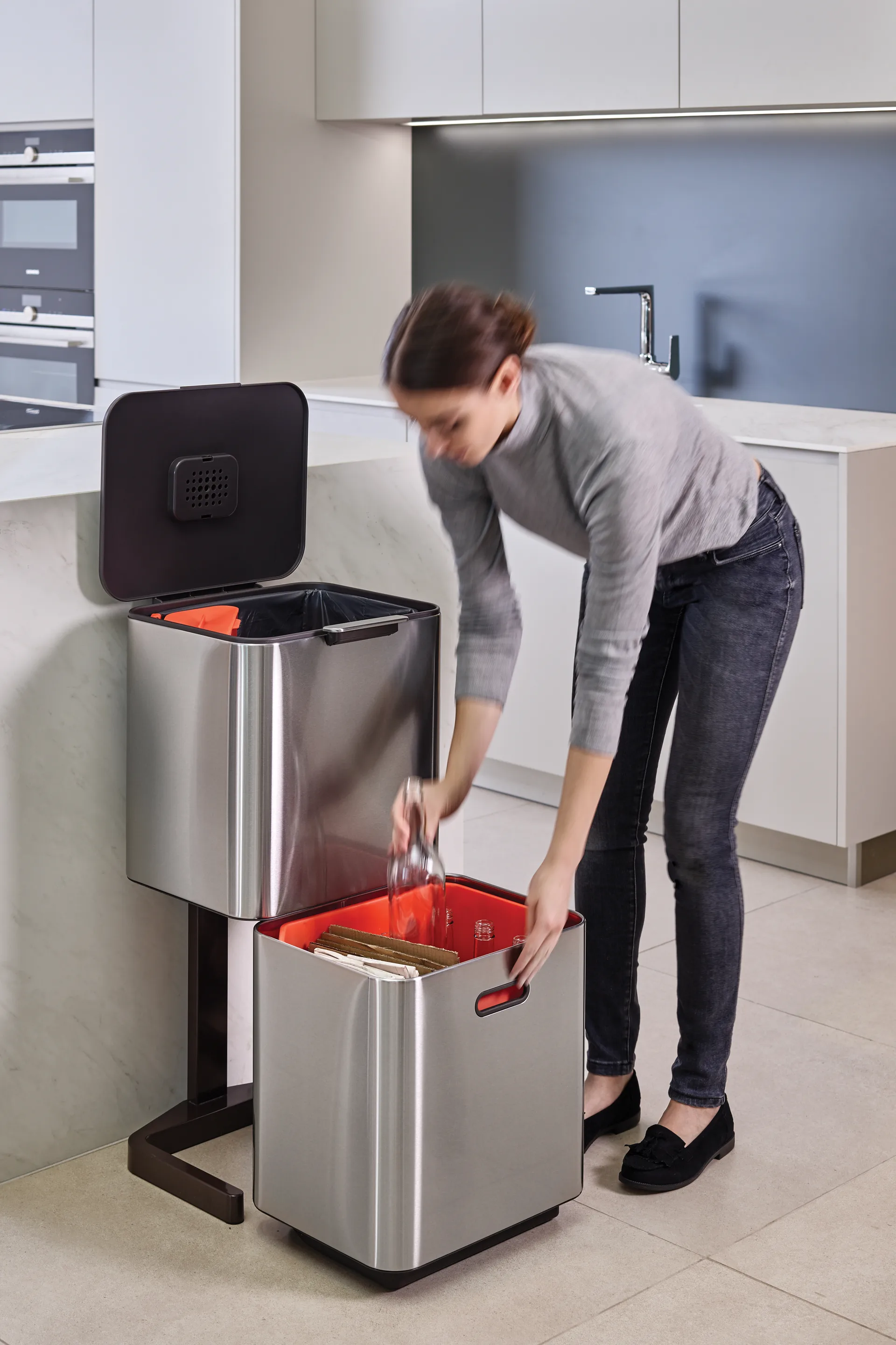 Joseph Joseph Totem Max caixote de lixo 60 L, Aço inoxidável Joseph Joseph