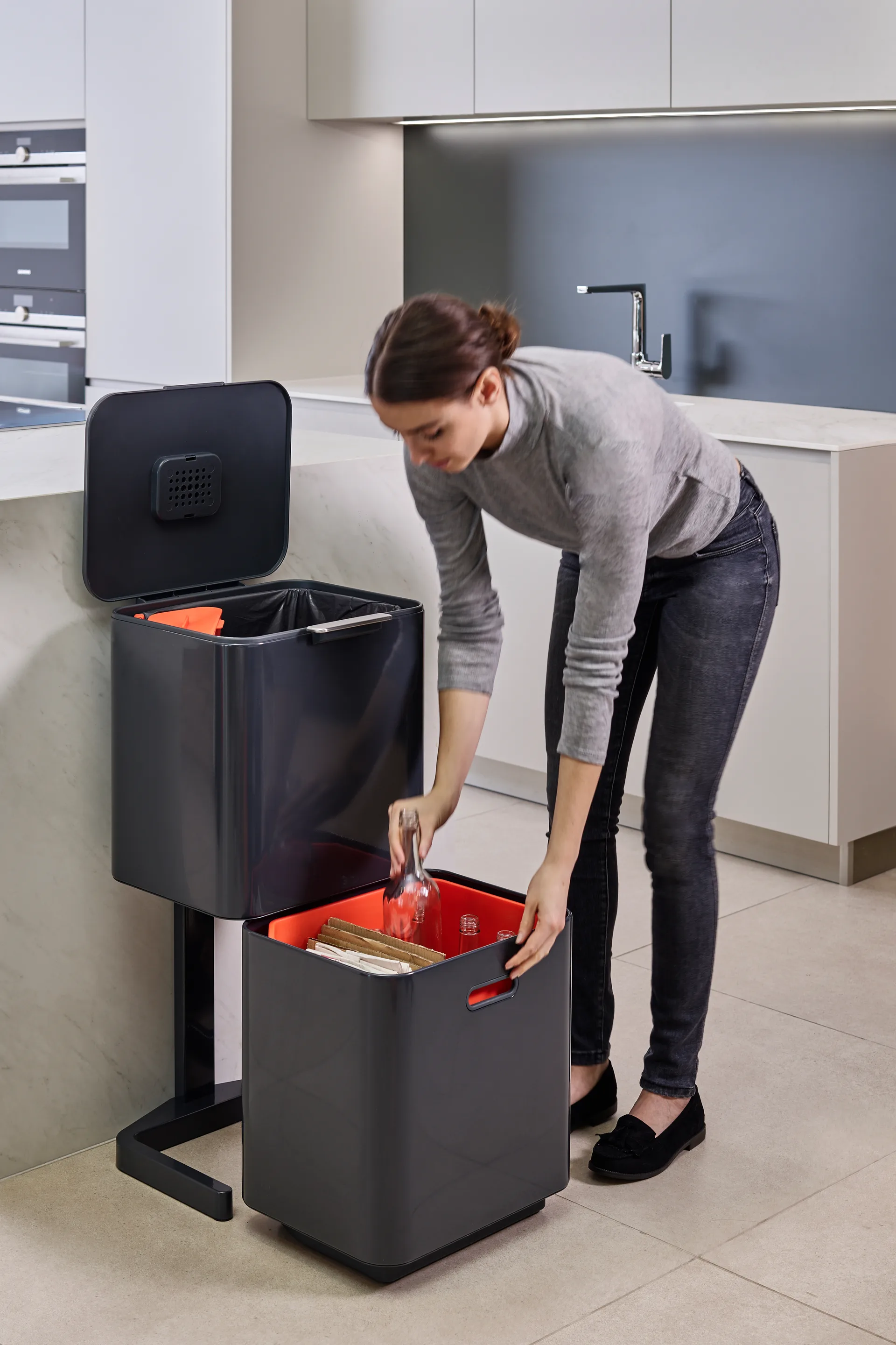 Joseph Joseph Totem Max caixote de lixo 60 L, Grafite Joseph Joseph