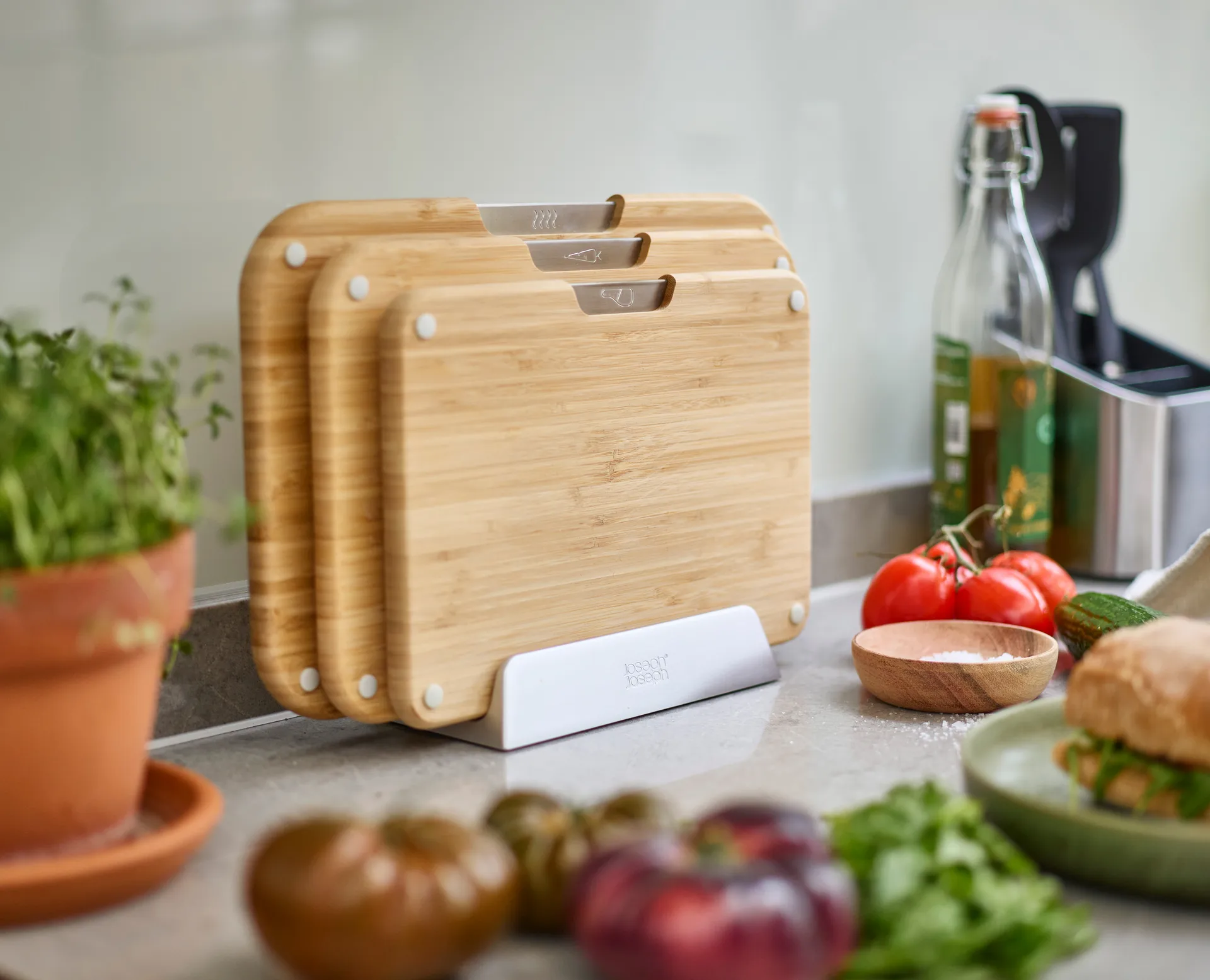Nest Conj. de tábuas de corte 3 peças, Bambu Joseph Joseph
