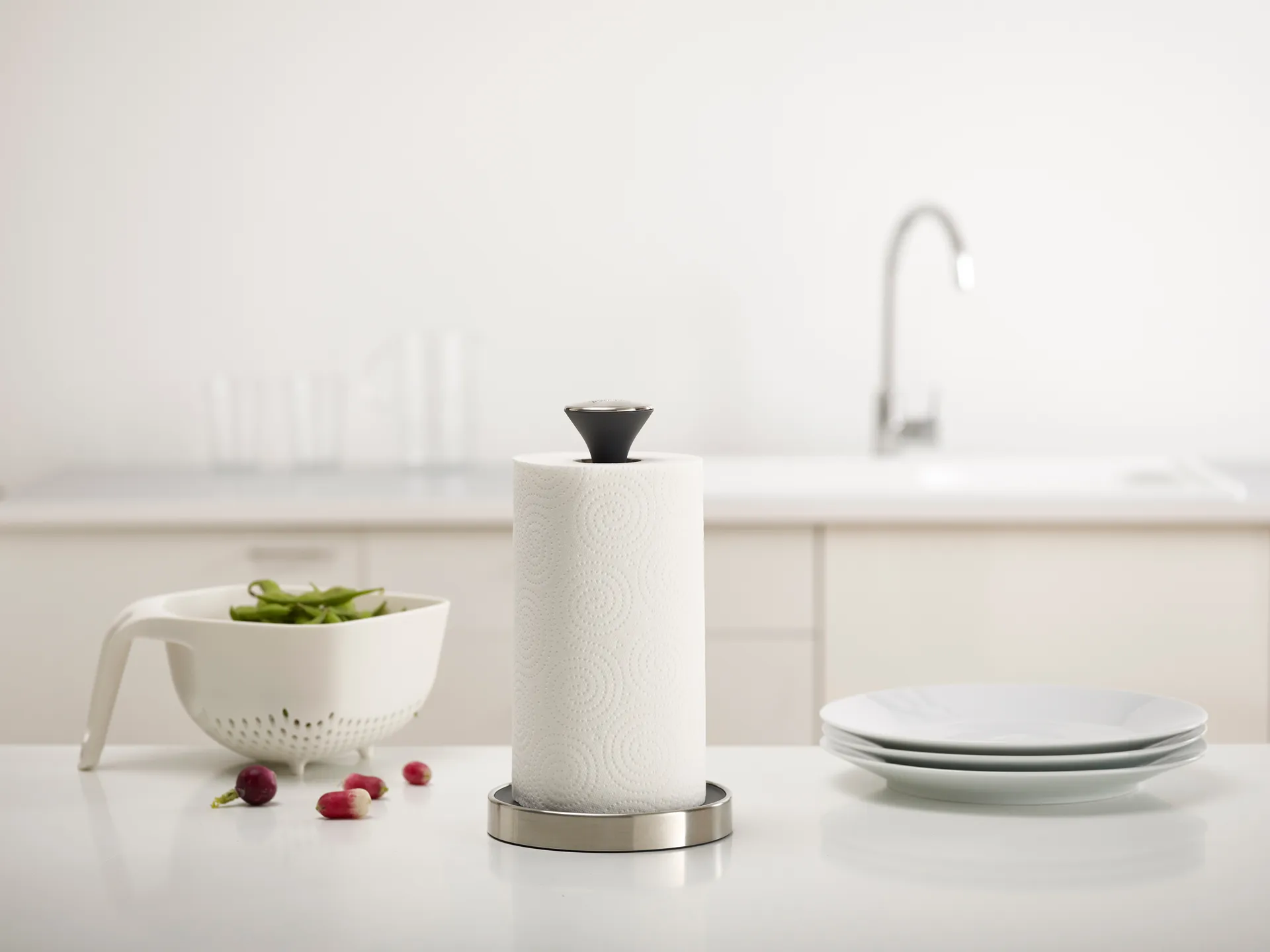 Push & Tear Suporte para rolos de cozinha , Cinza Joseph Joseph