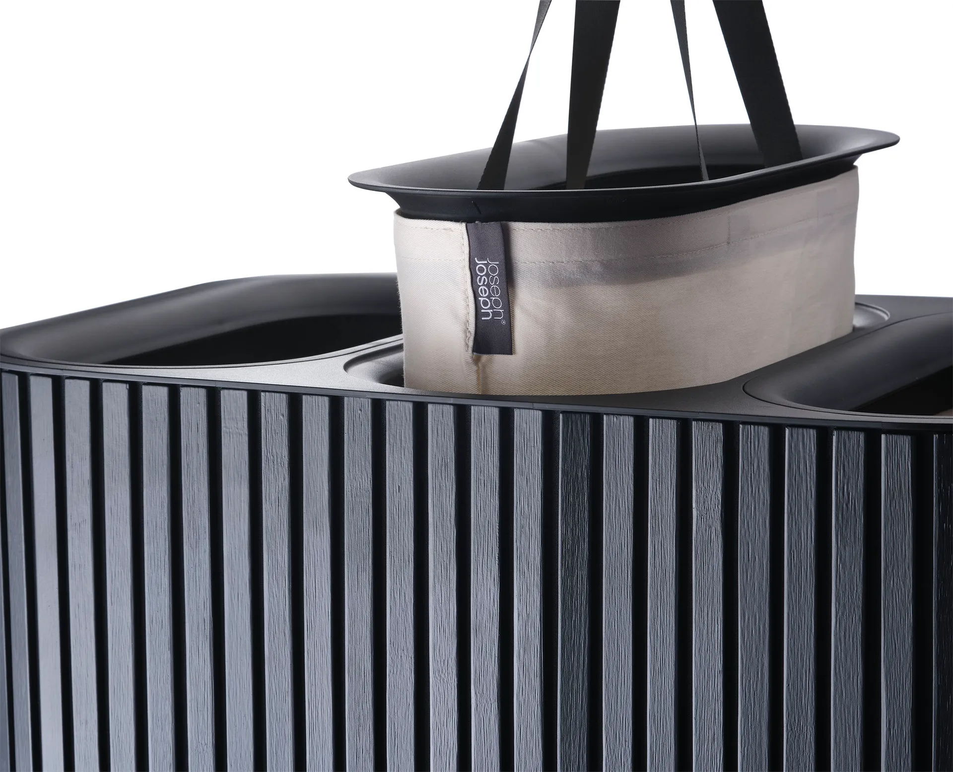 Tota Trio Luxe cesto de roupa 90 L, Preto Joseph Joseph