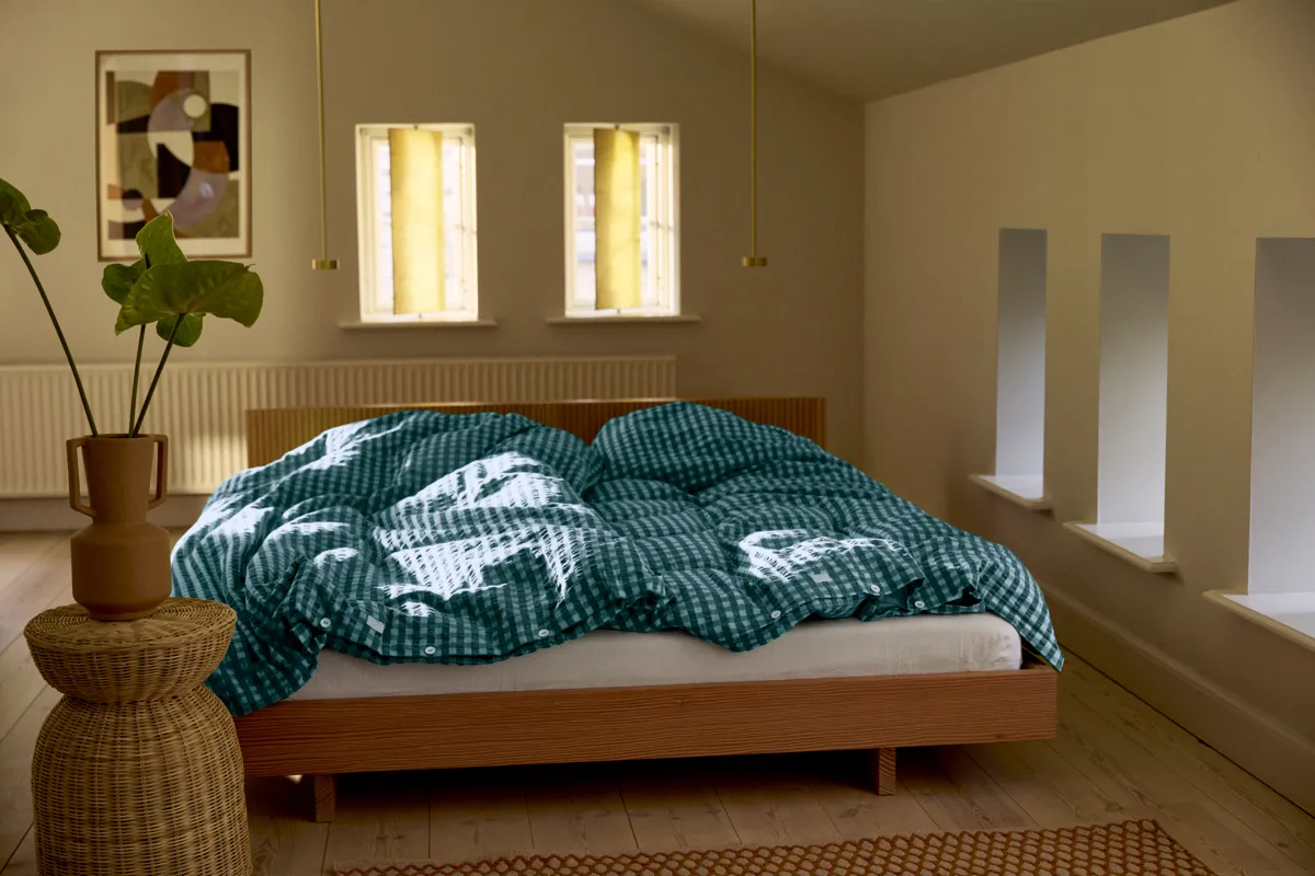Conjunto de cama Bæk&Bølge 140x200 cm, Verde-azul claro Juna