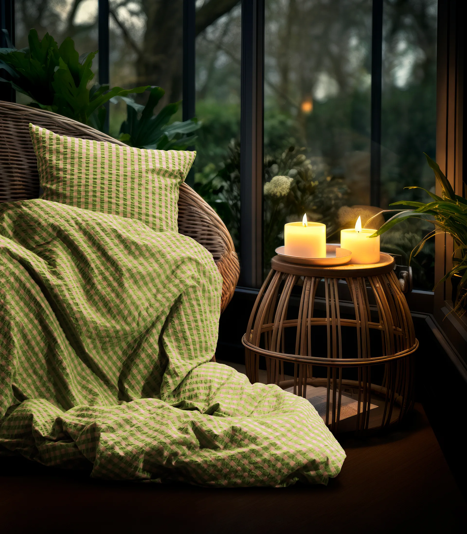 Conjunto de cama Bæk&Bølge 140x220 cm, Verde-Claro rosa Juna