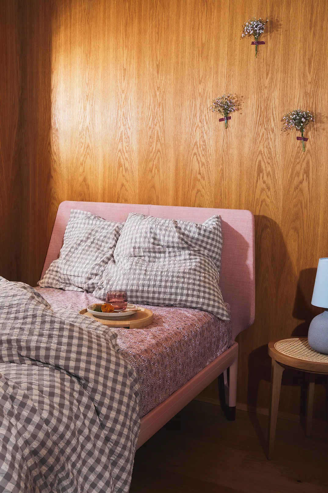 Conjunto de cama Bæk&Bølge 220x220 cm, cinza-bétula Juna