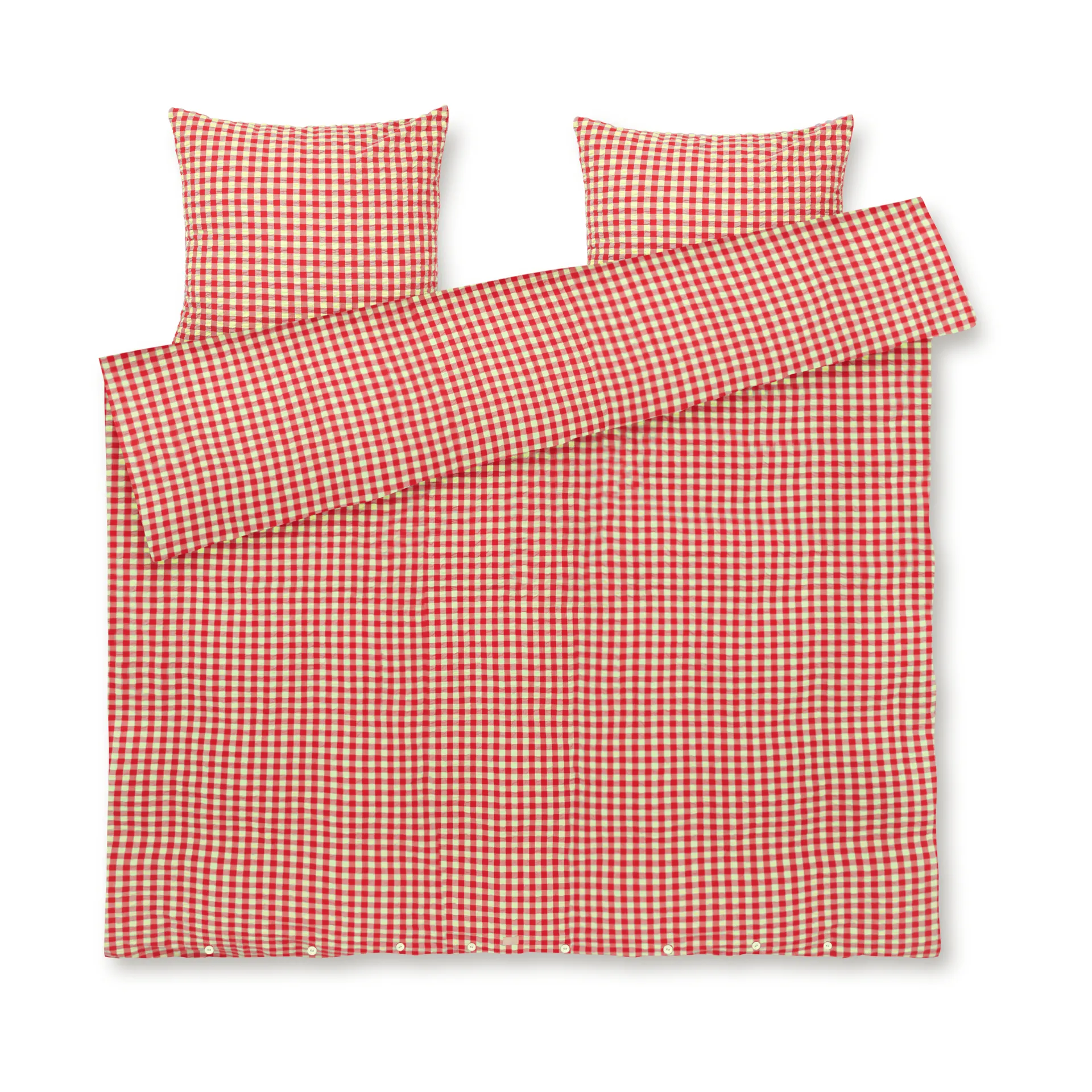 Conjunto de cama Bæk&Bølge 220x220 cm, Vermelho-amarelo Juna