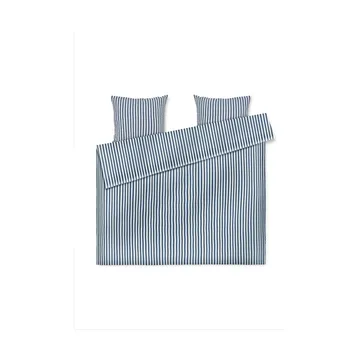 Conjunto de cama Bæk&Bølge Lines 220x220 cm - Azul escuro-branco  - Juna