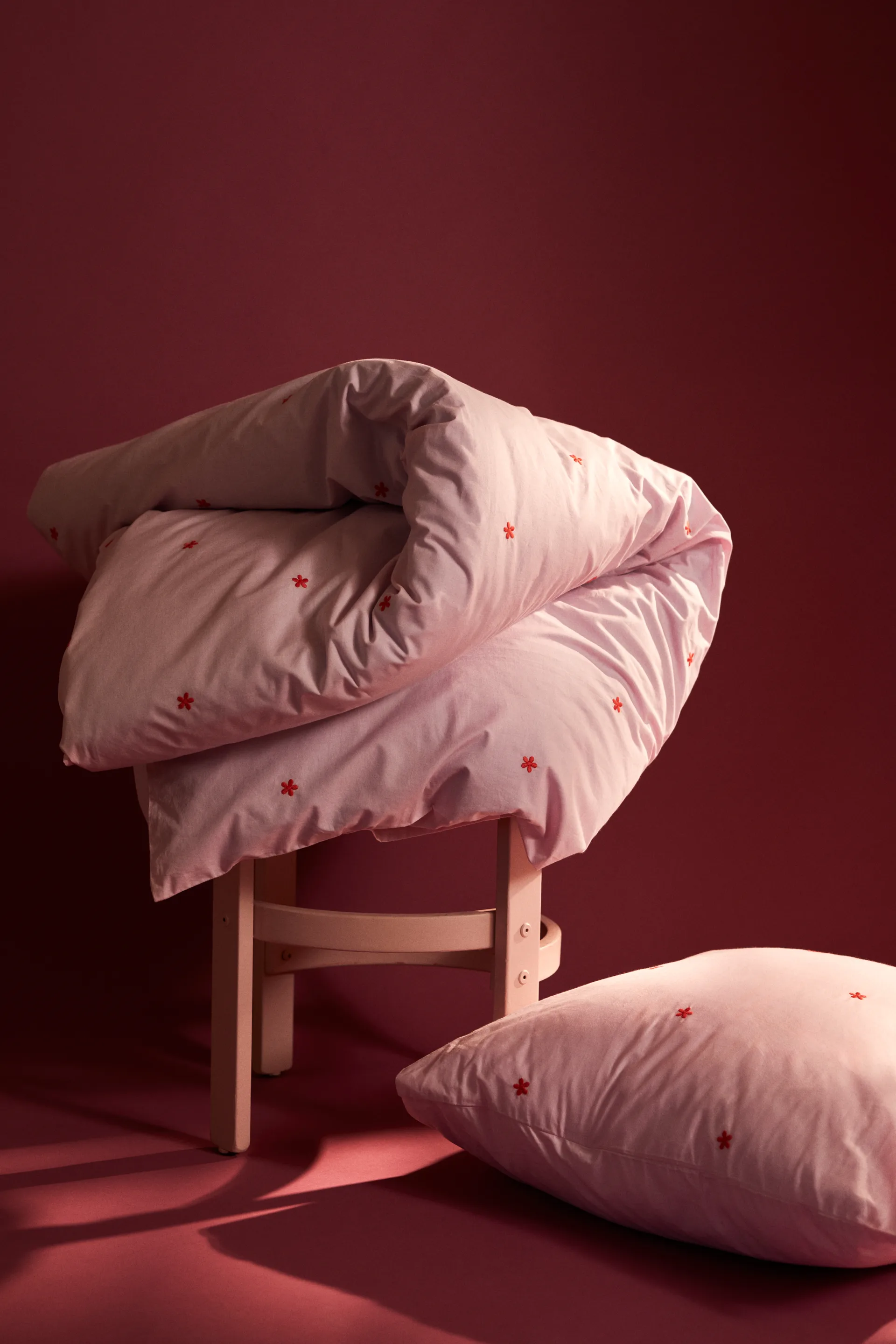 Conjunto de cama Daisy 150x210 cm, Pink-vermelho Juna