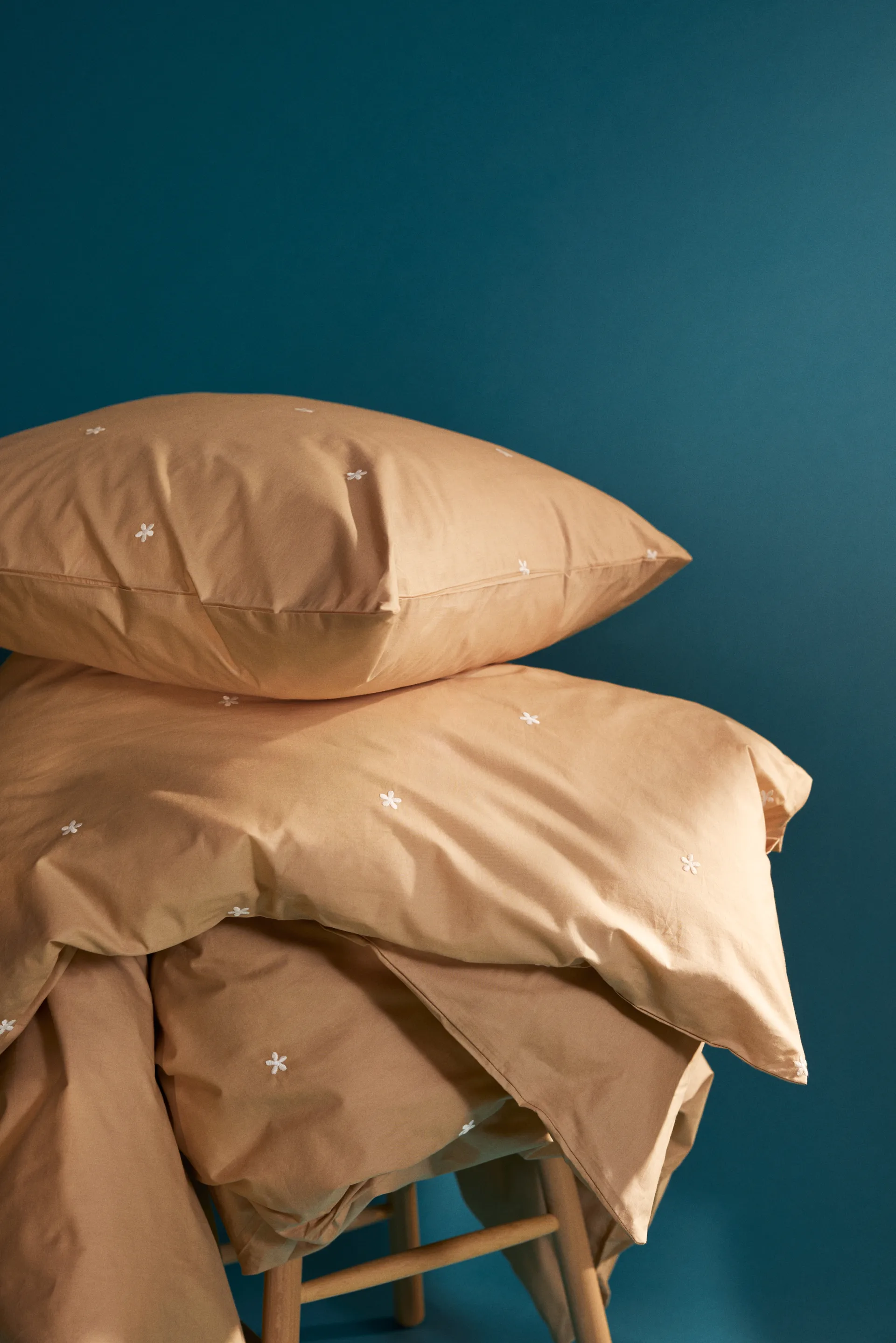 Conjunto de cama Daisy 150x210 cm, Sand-branco Juna